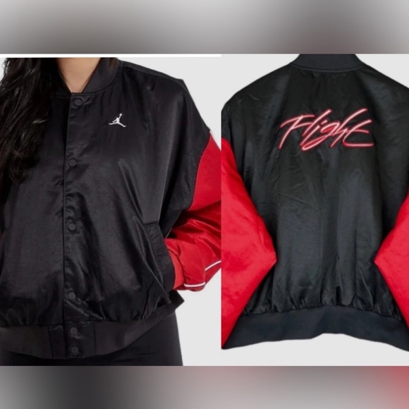 NIKE Jordan Retro Vintage Bomber Jacket Flight Women's Medium NWOT - Picture 1 of 7